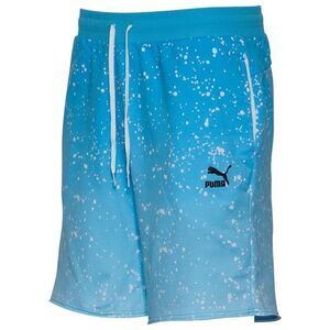 Puma Airbrush Fleece Shorts Blue White Black Men's Size Small S New Streetwear